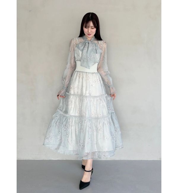 MERCURYDUO「トワルドジュイボウタイウエストリブワンピース」|ワンピース|