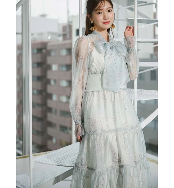 MERCURYDUO「トワルドジュイボウタイウエストリブワンピース」|ワンピース|