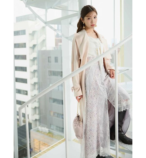 MERCURYDUO「フラワー&times;レースフィットマーメイドスカート」|スカート|