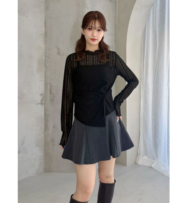 MERCURYDUO「カットレースアシメトップス」|Tシャツ・カットソー|