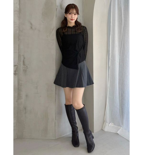 MERCURYDUO「カットレースアシメトップス」|Tシャツ・カットソー|