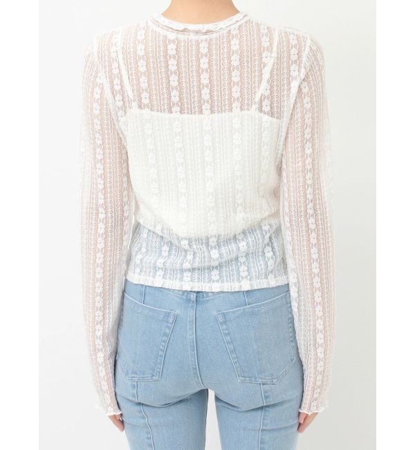 MERCURYDUO「カットレースアシメトップス」|Tシャツ・カットソー|