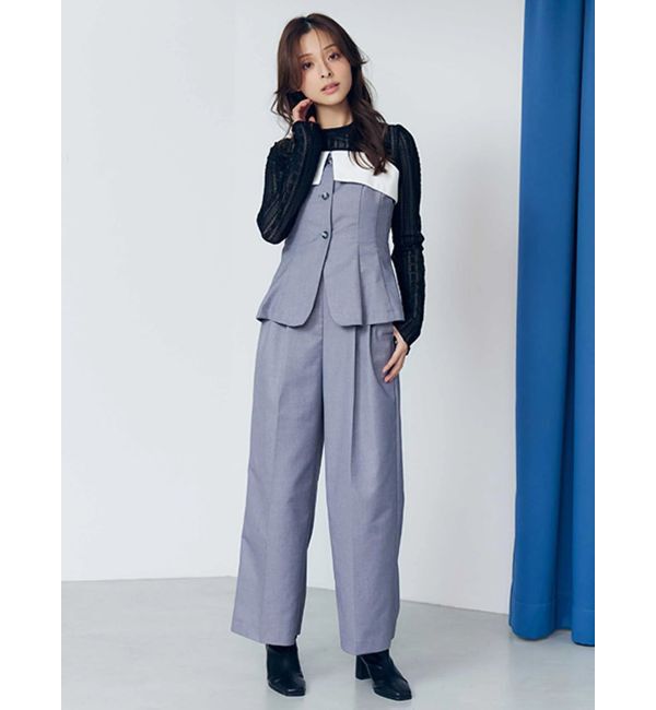 MERCURYDUO「カットレースアシメトップス」|Tシャツ・カットソー|