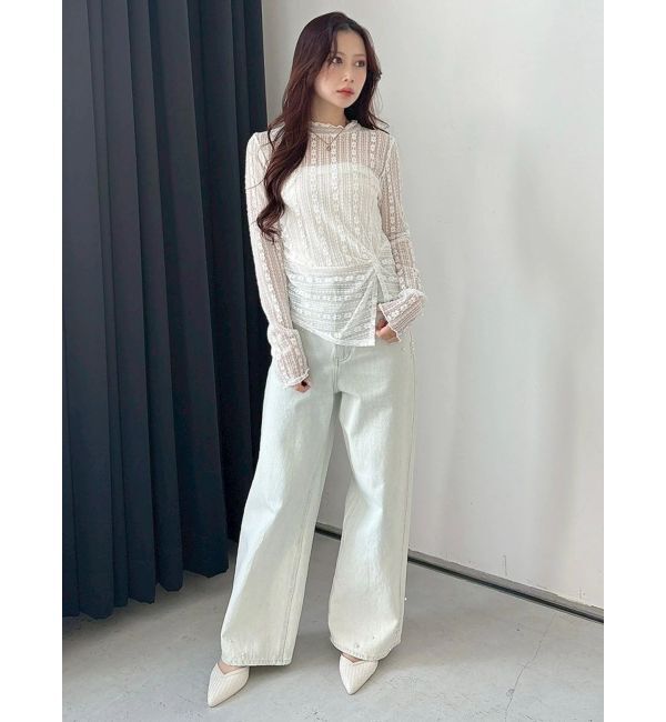 MERCURYDUO「カットレースアシメトップス」|Tシャツ・カットソー|