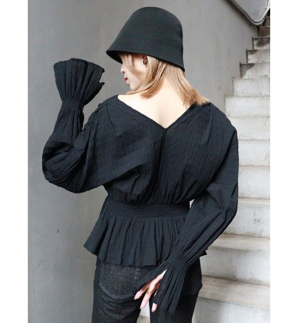 MURUA「カシュクールタックブラウス」|シャツ・ブラウス|