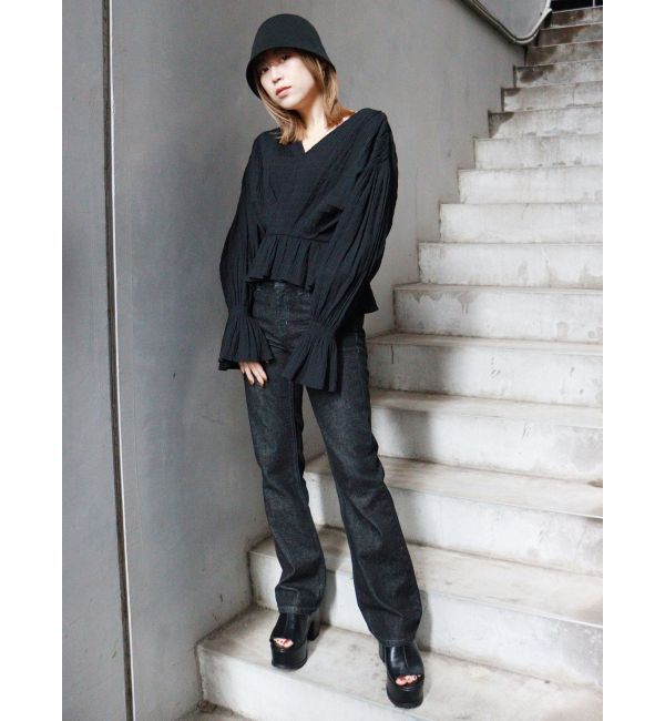 MURUA「カシュクールタックブラウス」|シャツ・ブラウス|