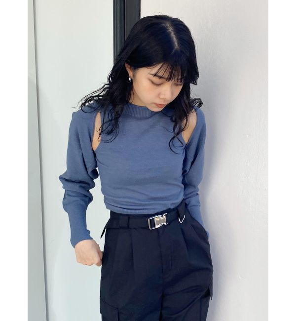 MURUA「ボレロレイヤードニット」|ニット・セーター|