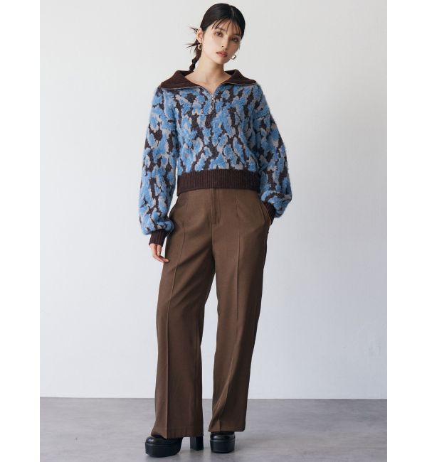 MURUA「マルチヤーンハーフジップニット」|ニット・セーター|