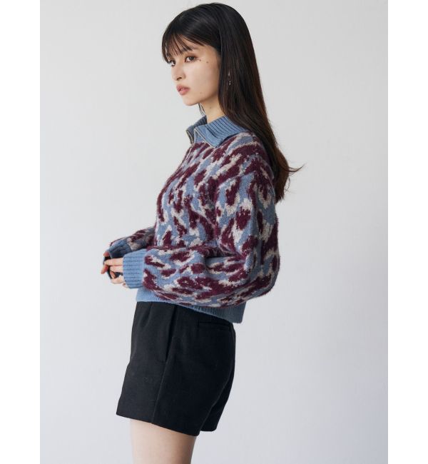 MURUA「マルチヤーンハーフジップニット」|ニット・セーター|