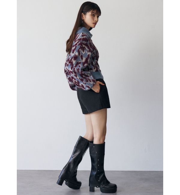 MURUA「マルチヤーンハーフジップニット」|ニット・セーター|