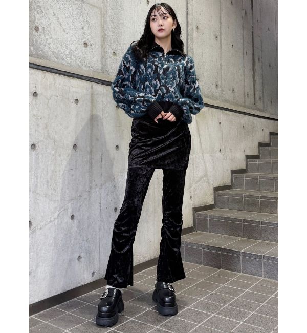 MURUA「マルチヤーンハーフジップニット」|ニット・セーター|