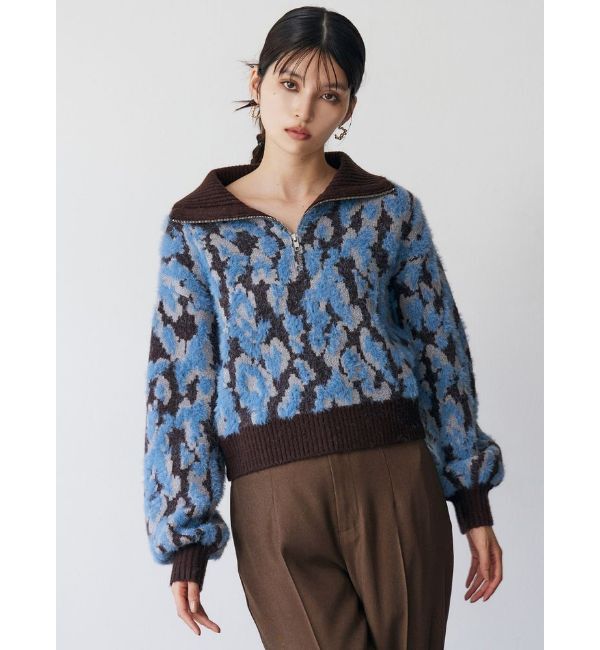 MURUA「マルチヤーンハーフジップニット」|ニット・セーター|