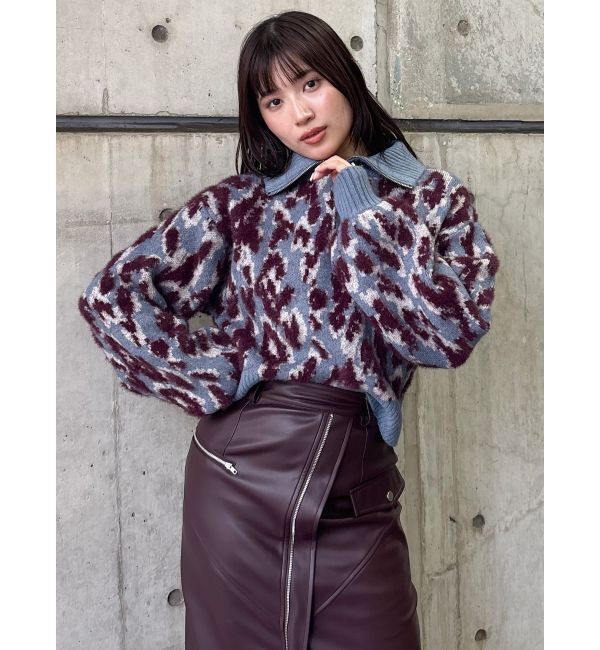 MURUA「マルチヤーンハーフジップニット」|ニット・セーター|