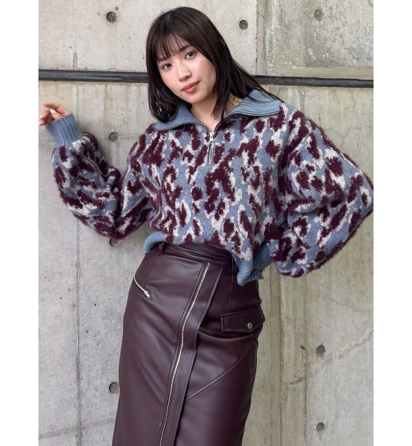 MURUA「マルチヤーンハーフジップニット」|ニット・セーター|