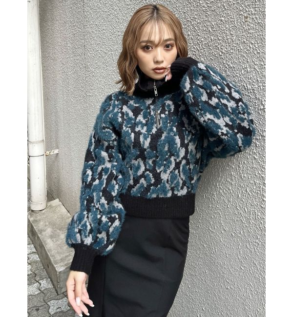 MURUA「マルチヤーンハーフジップニット」|ニット・セーター|