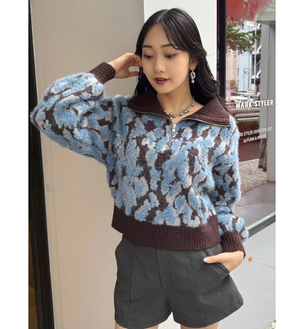 MURUA「マルチヤーンハーフジップニット」|ニット・セーター|