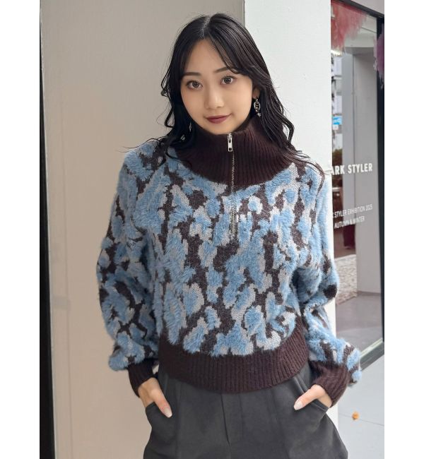 MURUA「マルチヤーンハーフジップニット」|ニット・セーター|