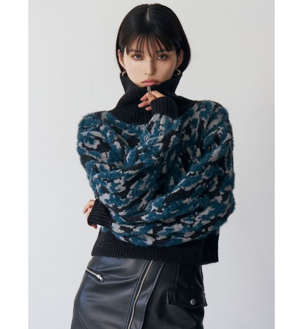 MURUA「マルチヤーンハーフジップニット」|ニット・セーター|
