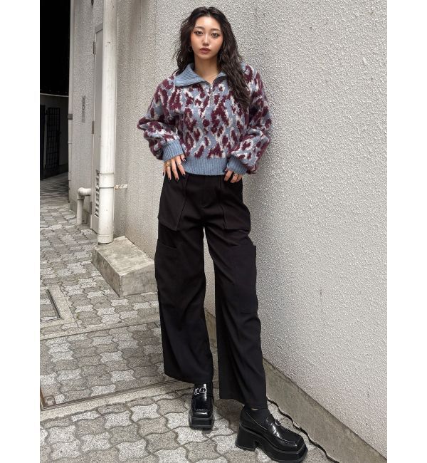 MURUA「マルチヤーンハーフジップニット」|ニット・セーター|