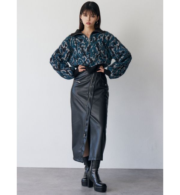 MURUA「マルチヤーンハーフジップニット」|ニット・セーター|