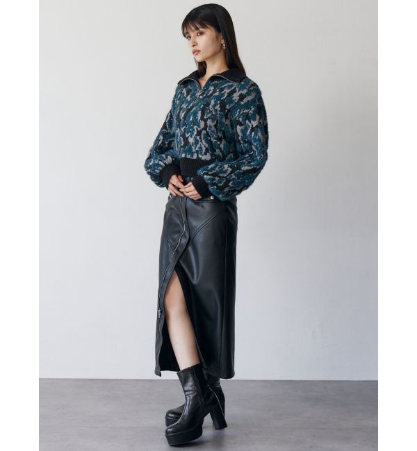 MURUA「マルチヤーンハーフジップニット」|ニット・セーター|