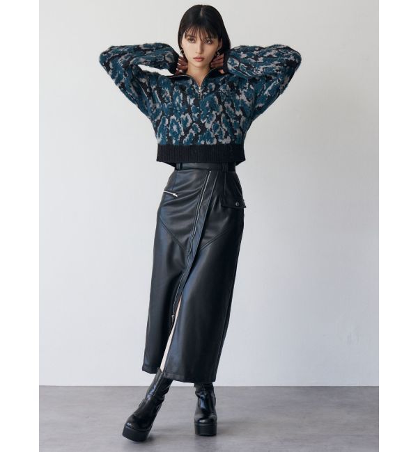 MURUA「マルチヤーンハーフジップニット」|ニット・セーター|