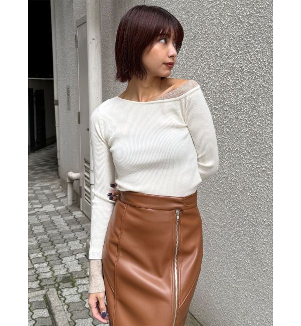 MURUA「レイヤードワンショルニット」|ニット・セーター|