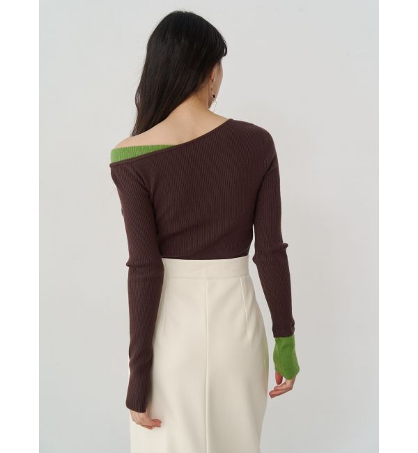 MURUA「レイヤードワンショルニット」|ニット・セーター|