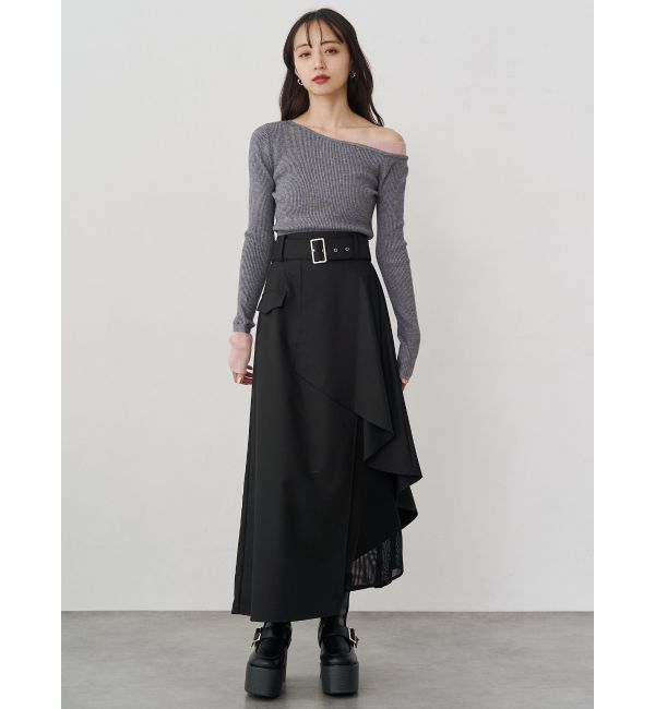 MURUA「レイヤードワンショルニット」|ニット・セーター|