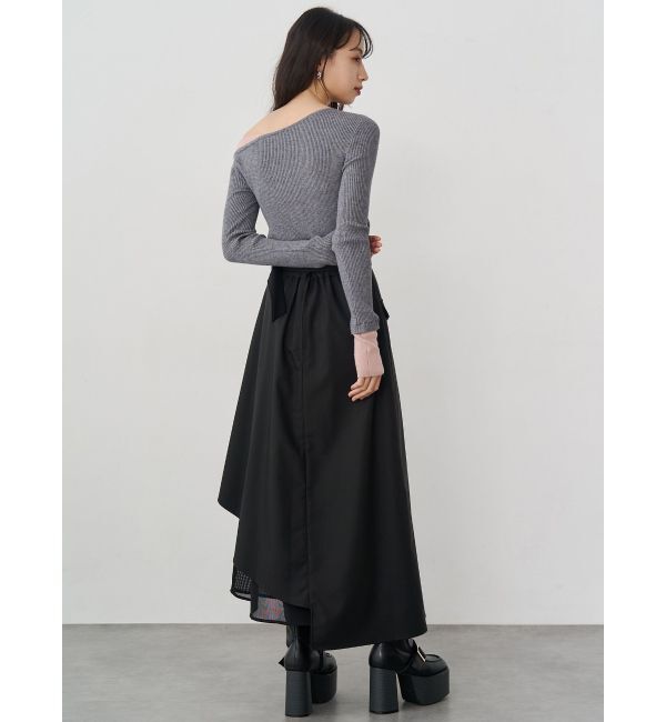 MURUA「レイヤードワンショルニット」|ニット・セーター|