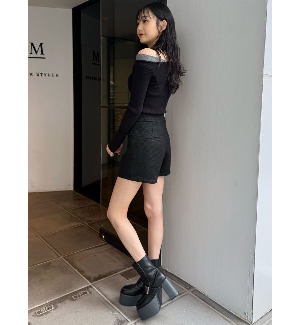 MURUA「レイヤードワンショルニット」|ニット・セーター|