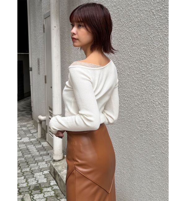 MURUA「レイヤードワンショルニット」|ニット・セーター|