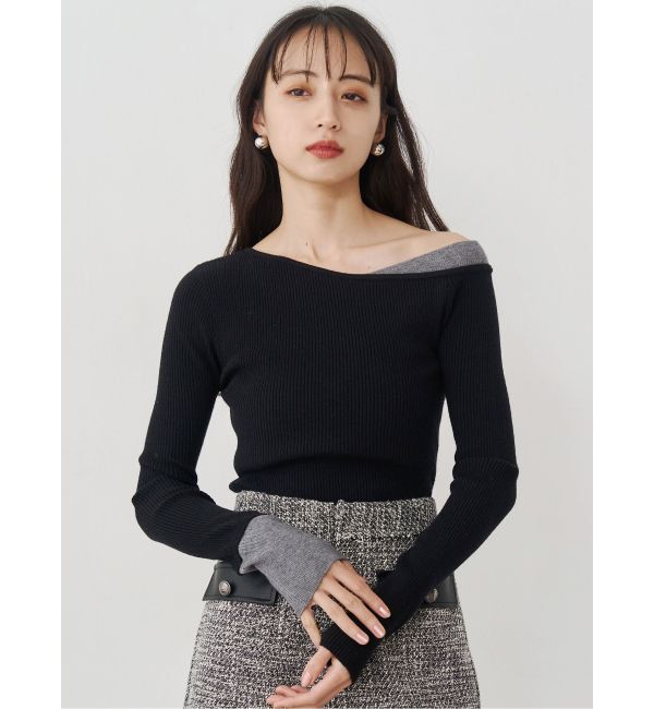 MURUA「レイヤードワンショルニット」|ニット・セーター|