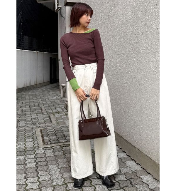 MURUA「レイヤードワンショルニット」|ニット・セーター|