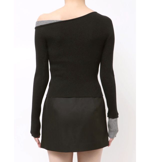 MURUA「レイヤードワンショルニット」|ニット・セーター|