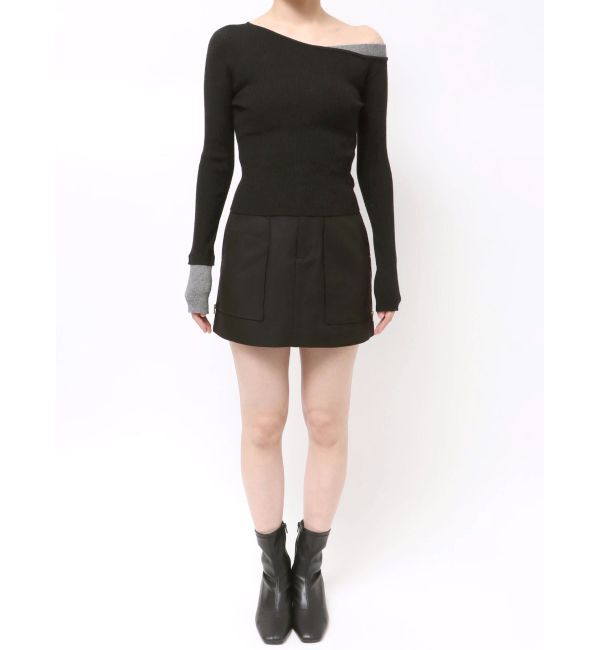 MURUA「レイヤードワンショルニット」|ニット・セーター|