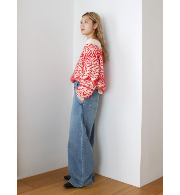 Ungrid「【WEB限定】オフショルジャカードニット」|ニット・セーター|