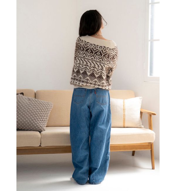 Ungrid「【WEB限定】オフショルジャカードニット」|ニット・セーター|