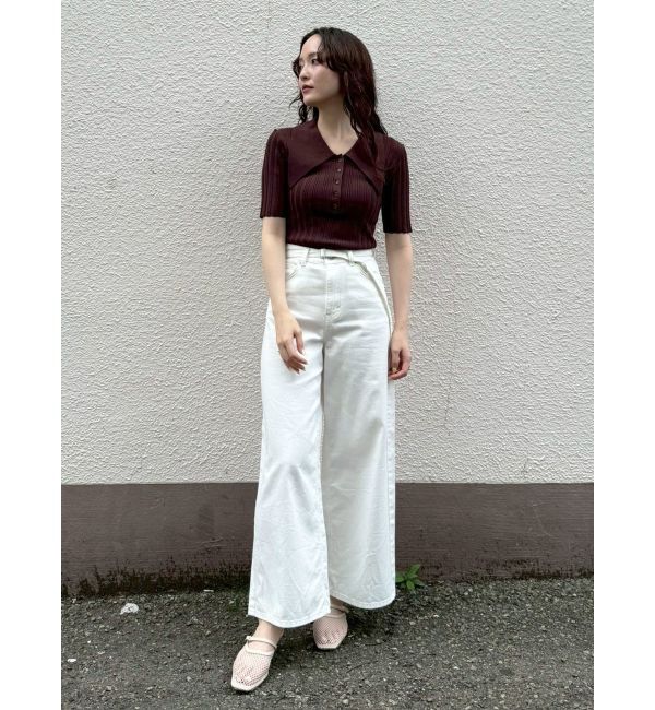 LAGUNAMOON「【機能性アイテム】ウォッシャブルビックカラーニットプルオーバー」|ニット・セーター|