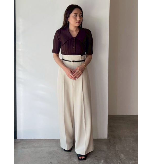 LAGUNAMOON「【機能性アイテム】ウォッシャブルビックカラーニットプルオーバー」|ニット・セーター|