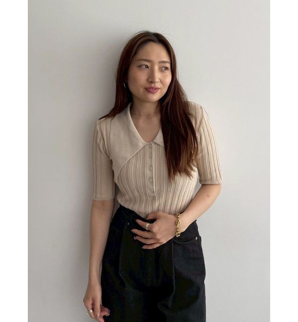 LAGUNAMOON「【機能性アイテム】ウォッシャブルビックカラーニットプルオーバー」|ニット・セーター|