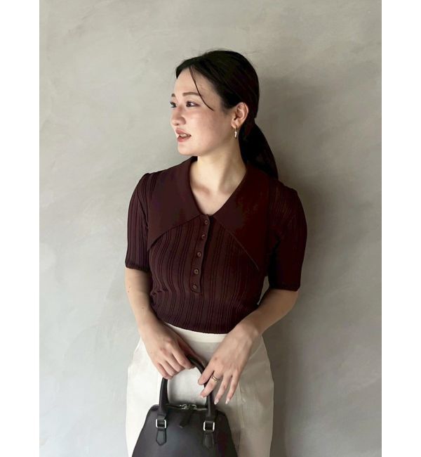 LAGUNAMOON「【機能性アイテム】ウォッシャブルビックカラーニットプルオーバー」|ニット・セーター|