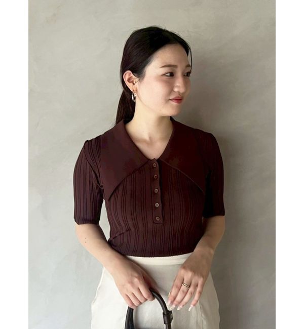 LAGUNAMOON「【機能性アイテム】ウォッシャブルビックカラーニットプルオーバー」|ニット・セーター|