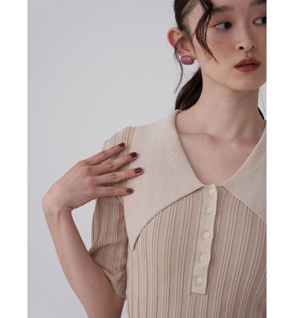 LAGUNAMOON「【機能性アイテム】ウォッシャブルビックカラーニットプルオーバー」|ニット・セーター|