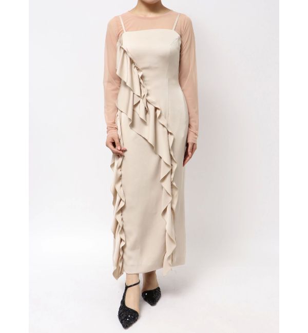 LAGUNAMOON「LADYアシンメトリーフリルキャミドレス」|ドレス|