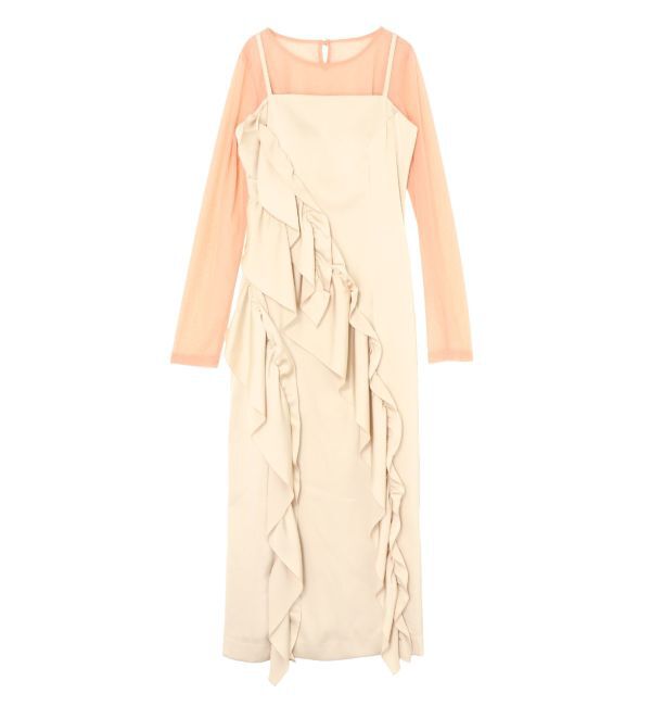 LAGUNAMOON「LADYアシンメトリーフリルキャミドレス」|ドレス|