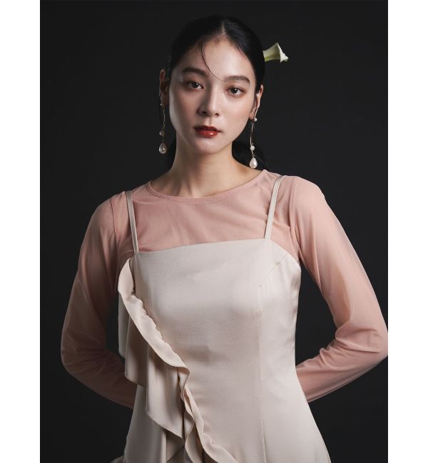 LAGUNAMOON「LADYアシンメトリーフリルキャミドレス」|ドレス|