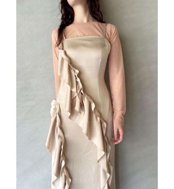 LAGUNAMOON「LADYアシンメトリーフリルキャミドレス」|ドレス|