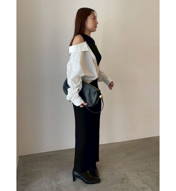 LAGUNAMOON「シャツドッキングリブニットワンピース」|ワンピース|