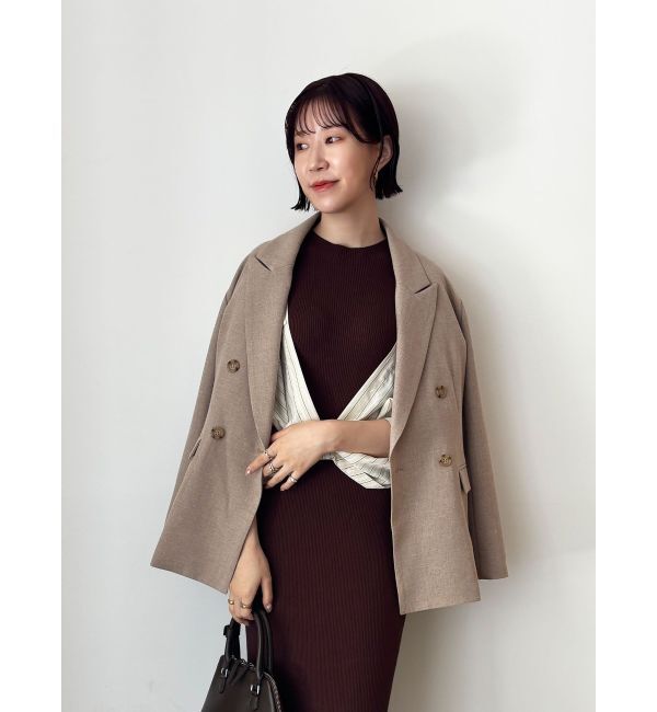 LAGUNAMOON「シャツドッキングリブニットワンピース」|ワンピース|